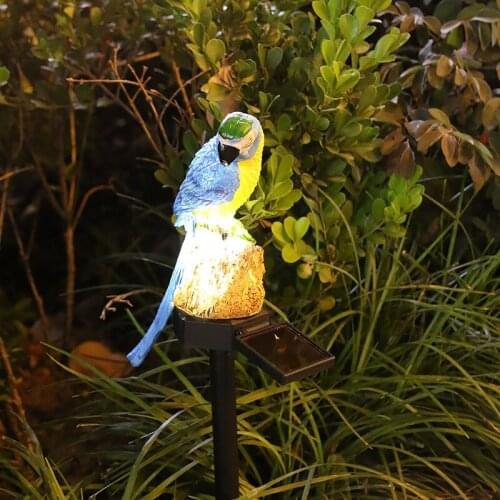 Creative Parrot Solar Light Outdoor Waterproof Garden Lawn Plug Landscape Light Garden Decoration Ground Plug Light Dropshipping