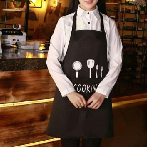 Cutter Fork Print Apron Water Oil Stain Proof Kitchen Cooking Baking Clean Gown