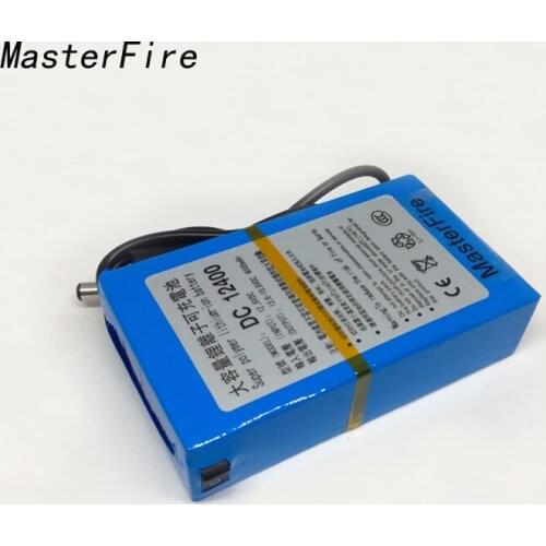 MasterFire New Portable 12V 4000mAH Rechargeable Li-ion Battery Lithium-ion Batteries Pack For CCTV Camera MID GPS+AC Charger