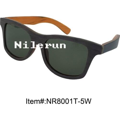 Multi layer purple orange color wood sunglasses