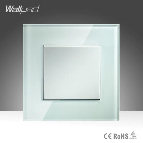 Hot Sales 1 Gang 1 Way Wallpad Hotel Luxury Crystal Glass UK EU Push Button Light Wall Switch Biggest Discount