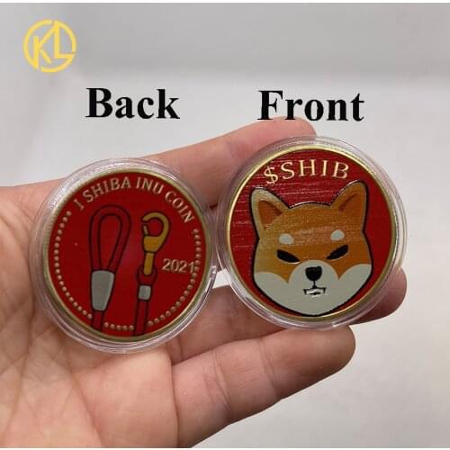 New 8 Types Dogecoin Killer Shiba Inu Coin (SHIB) CRYPTO Metal Gold Plated Physical Shib Red Coin Doge Killer Souvenir Coins