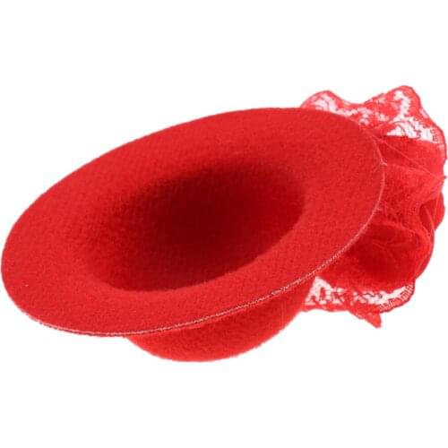 9Pcs Elegant Doll Caps New Round Bowler Hats with Lace Decoration for 28-30cm Doll Clothes Accessory