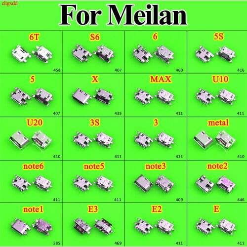 2pcs Micro USB Jack For Meizu meilan M1 M2 M3 M3S M5 M5S M6 Note 6 5 3 U10 U20 E E2 Max Charging Port Connector Socket Plug