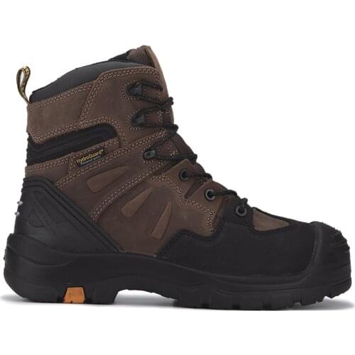 ROCKROOSTER AK639 6" Dark Brown Composite Toe Cap Boots Men Construction Security Ankle Work Shoes