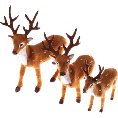 Christmas Elk Plush Reindeer Natale Ingrosso Christmas Decoration Simulation Christmas Deer Fairy Garden Miniatures Props