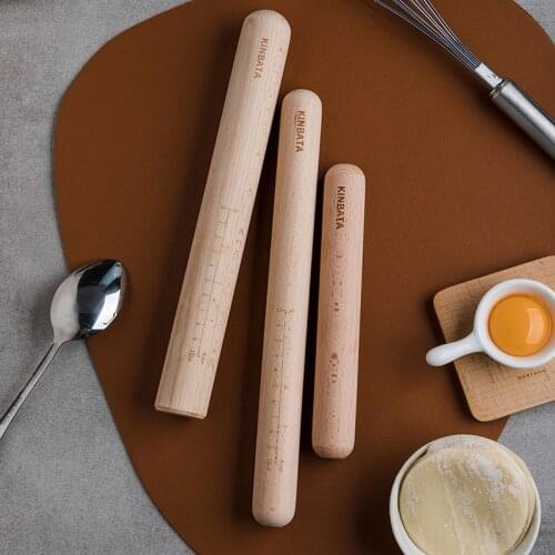Solid Wood Rolling Pin Natural Wood Cooking Tool Fondant Cake Decoration Rollers Dough Roller Household Baking Tool Accessories