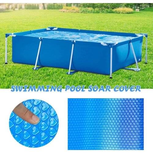 Solar Tarpaulin Rectangular Swimming Pool Protection Cover Heat Insulation Film for Indoor Outdoor Frame Pool