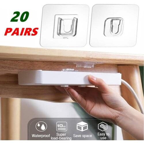 Third version Double-Sided Adhesive Wall Hook Hanger Strong Transparent Wall Storage Sucker For Kitchen Bathroom Hooks