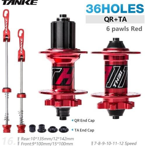 TANKE 36 holes Bike Hubs for cassette cogs 7 8 9 10 11 12s speed 6 pawls luminum Alloy freehub 135mm quick release 142mm/148mm