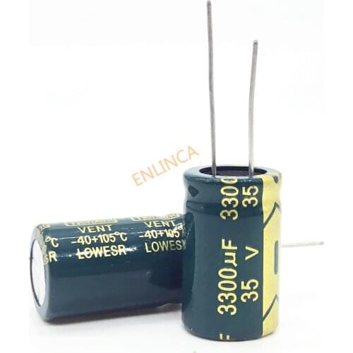 2pcs/lot 35V 3300UF 16*25 high frequency low impedance aluminum electrolytic capacitor 3300uf 35v 20