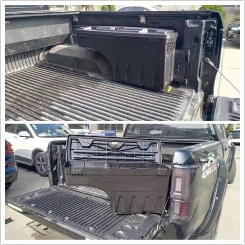 2 PCS PICKUP AUTO PARTS TOOL BOX REAR TRUCK TAILGATE STORAGE EXTERIOR BOXES FOR RANGER T6 T7 T8 XLT 2012-2020 EXTRA ACCESSORIES