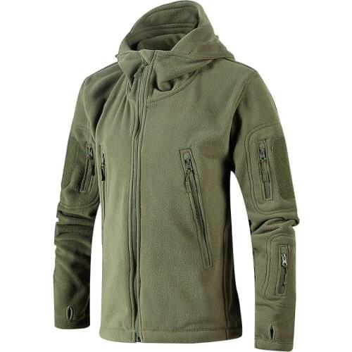 Winter Warm Outerwear Casual Hoodie Coat Jacket Military Tactical Fleece Jacket Men Camouflage Sportswear Clothes Windbreaker