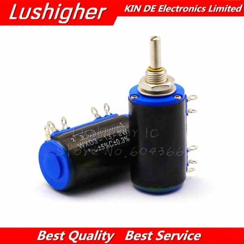 2PCS WXD3-13-2W 680 Ohm WXD3-13 2W Rotary Side Rotary Multiturn Wirewound Potentiometer New
