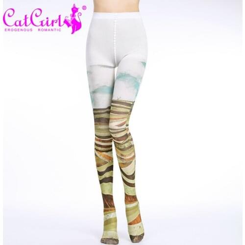 2020 High Quality New Designs Print Painting Tights Womens Pantyhose