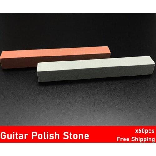 60pcs Guitar Neck Fingerboard Fret Polishing Stone Guitar Polishing Tools Guitar Fret Wire Sanding Stone