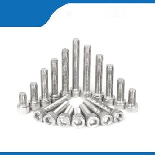 Free shipping 50PCS M3*6/8/10/12/16/20/25 high quality 304 Stainless stee hex hexagon head screw thread with fast delivery