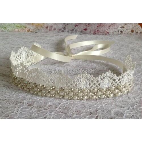 Free Shipping Mimi Pearl Crown Rhinestone Headband,Flower Girl Headband,Kids Hair Accessories