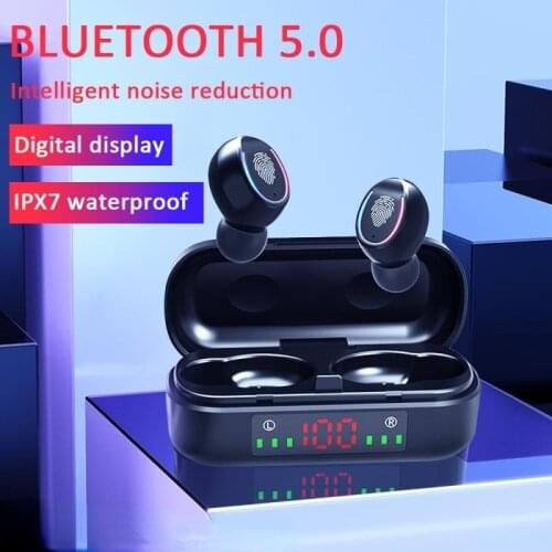 Wireless Headphone V8 TWS Bluetooth 5.0 Earphones 9D Bass Stereo Waterproof Earbuds Bluetooth Headsets with Mic and Charging Box