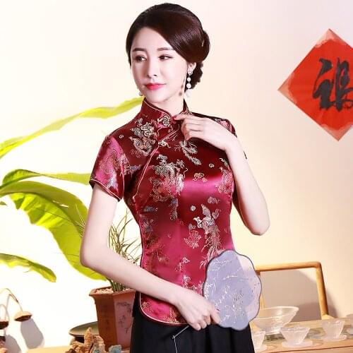 Chinese Style Satin Blouse Vintage Rayon Dragon Shirt Bride Wedding Clothing Classic Stage Performance Tops Oversize 3XL 4XL