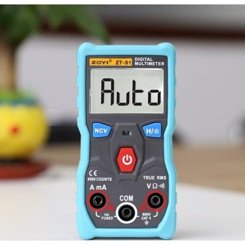 ZOYI Digital Multimeter Autoranging True RMS Multimetro Meter NCV Data Hold 600V LCD AC DC Voltage Current Ohm Tester Flashlight