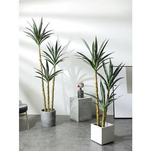 YL Sisal Fake Trees Plant Living Room Nordic Large Pot Floor Ornaments Indoor Landscape Simulation Green Plant