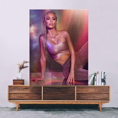 Kylie Jenner Model Star Girl Oil Painting Art Poster Print Canvas Home Decor Picture Wall Print