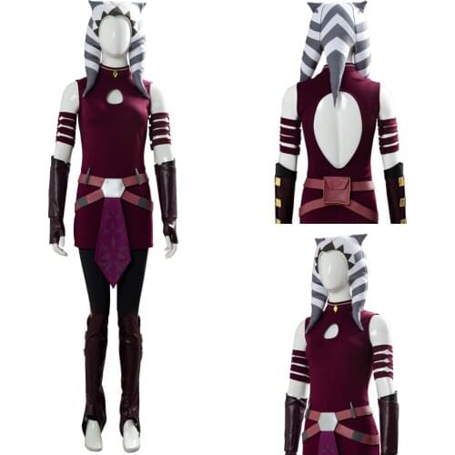 Star Cosplay Wars The Clone Wars Ahsoka Tano Cosplay Costume Outfit Full Suit Halloween Costumes For Adult Women