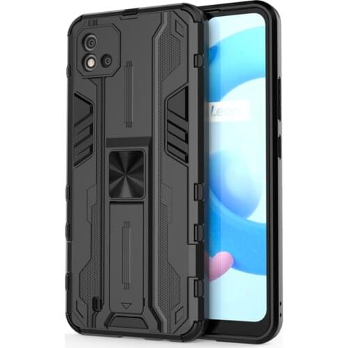 Magnetic Kickstand TPU Bumper Armor Shockproof Case For OPPO Realme C20 Lens Protection Hard PC Stand Back Cover Coque Fundas