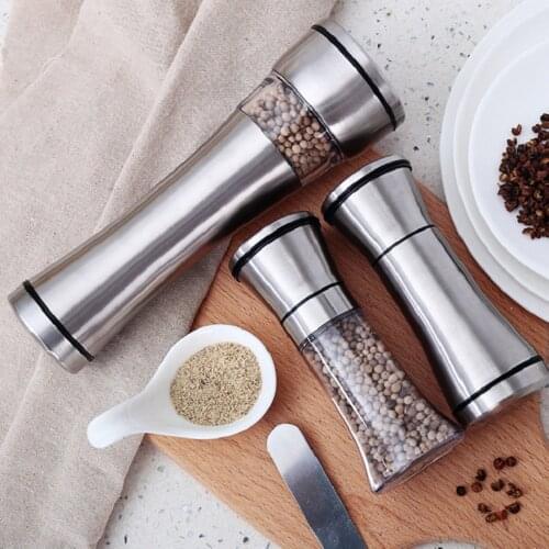 New Stainless Manual Salt Pepper Mill Spice Grinder Muller Kitchen Tools Gadgets Salt and Pepper Grinder-30