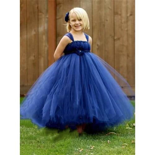 Cute Flower Girl Multilayered Ruffles Dresses Girls Pageant Gowns Custom Made Sleeveless Floor Length Kids Birthday Party Dress