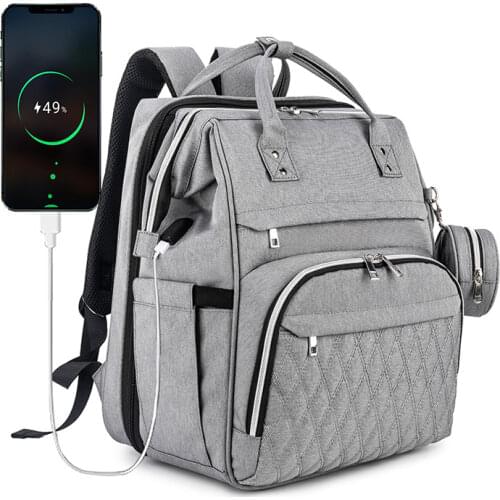 Multifunctional Maternity Diaper Backpack Large Capacity Foldable Infants Baby Crib Waterproof Nappy Mother Bag For Travel