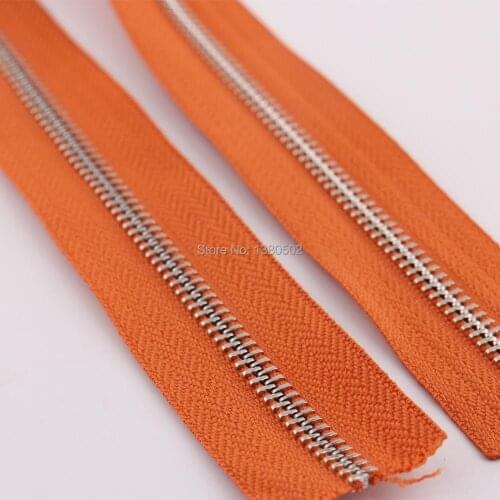 5Yards 5# Orangle Color 32mm Width MetalTeeth Zippers Top Quality For Handbag Bag Luggage garment Accessories