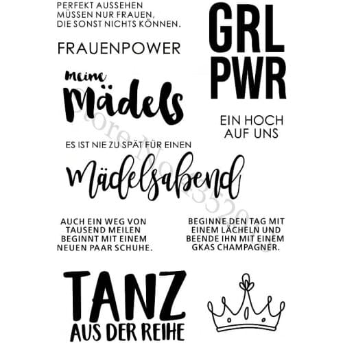 German Words Transparent Clear Silicone Stamp/Seal for DIY scrapbooking/photo album Decorative clear stamp sheets A742