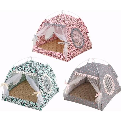 Dog Tent House Bed Cat Bed Mat Puppy Breathable Durable Kennel Cushion Pet Ice Pad Comfortable Bed for Dog Cat Puppy