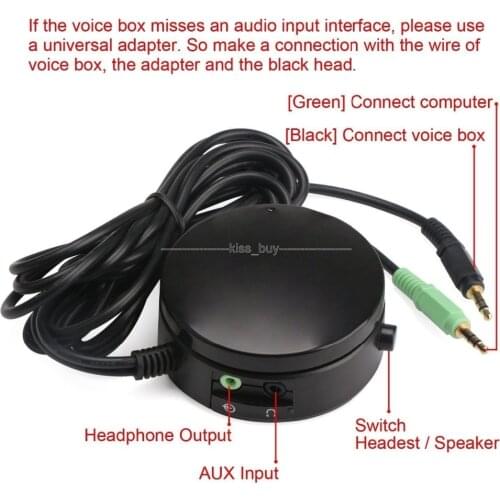 PC Speakers/ Headphones Audio Switch Converter Volume Controller for Switching Back and Forth between 3.5MM
