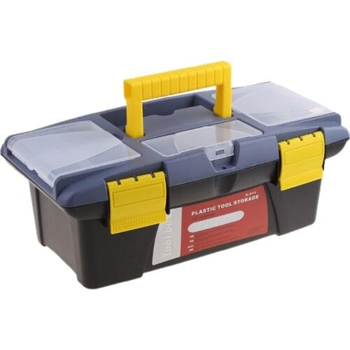 Portable Plastic Hardware Toolbox Household Multifunction Maintenance Toolbox Car Storage Box Anti-fall Box Tool Case