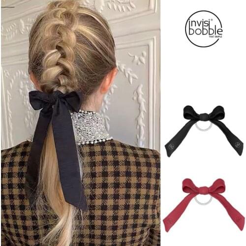 Invisibobble SWAPSTAR Bowknot HairBand with SLIM HairTie hairstyle tool ponytail Accessories Strong Elastic Grip hairbun black
