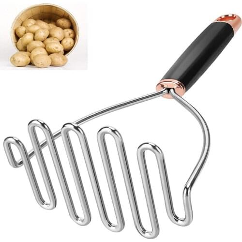 Stainless Steel Potato Masher Wave Shape Potato Press Cutter Sweet Potatoes Pressure Ricer Kitchen Cooking Tool