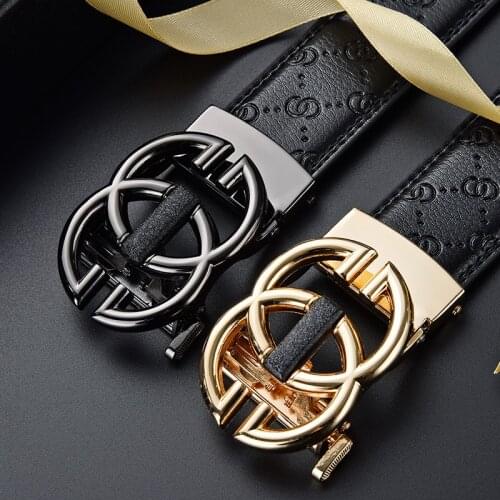 Belt for Men Womens Belts with Automatic Buckle Genuine Leather High Quality Cowskin Luxury Designer Brand Ladies 2021 New
