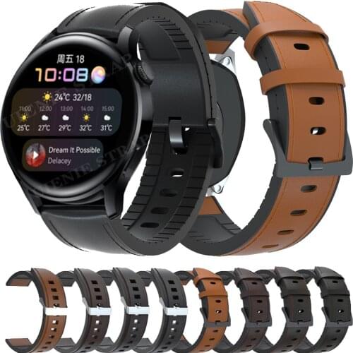 For Huawei Watch 3 / GT 2 46mm GT2 Pro Strap Genuine Leather Band Silicone Bracelet Watchbands 22mm Watch Strap Watch3 ремешок