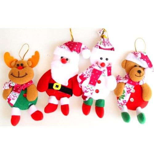 Santa Claus Snowman Deer Elk Bear Christmas Tree Ornaments Oecorations Xmas Tree Decor Supplies Navidad Natal Pendant Decoration