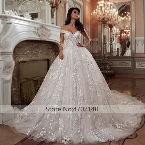 Vestido de fiesta de boda Luxury Ball Gown Wedding Dress Princess Bride Sweetheart Beading Appliques Lace Up свадебное платье
