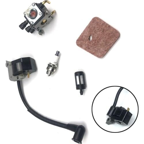 Carburetor Air Filter For Stihl FS38 FS45 FS46 FS55 KM55R FS45C FC55 Trimmer Carburetor Ignition Coil Spark Plug Carburetors New