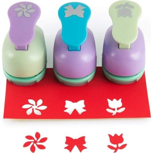 XRHYY Scrapbooking Punches,Rose/Bowknot/Flower,Pack of 3,Paper Punches for Kids and Adualts
