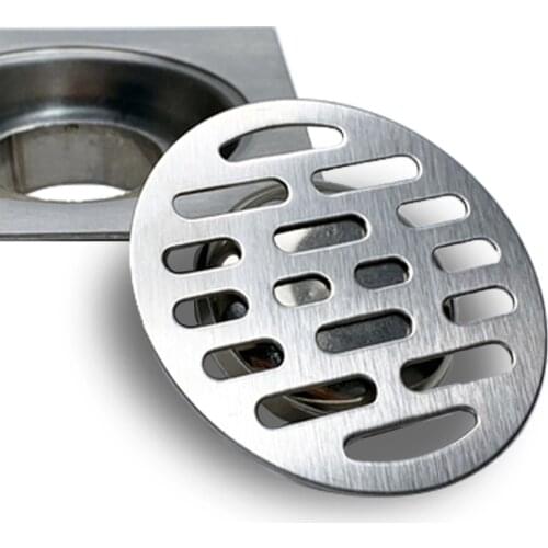 1 pcs of Stainless steel floor drain cover overflow Round Anti-clogging shower Drain for bathroom wash machine toilet sewer