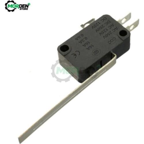 10Pcs Mini Micro Switch SPDT KW7-9 16A 250VAC Long Lever V3 Microswitch Micro Normally Open Close Switch On Off