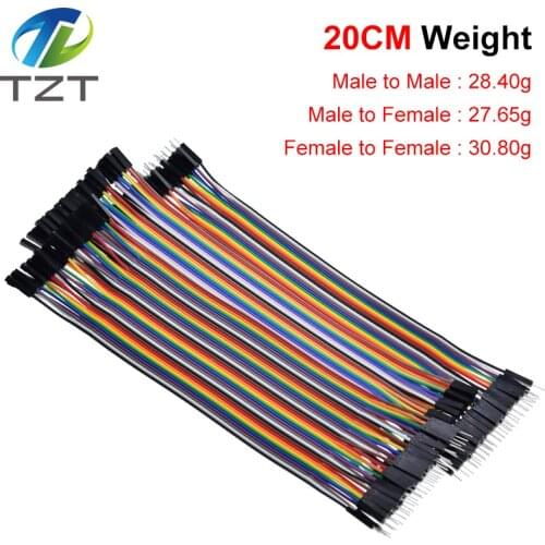 120pcs 20cm 2.54mm Dupont Line Male to Male + Male to Female + Female to Female Jumper Wire Dupont Cable For Arduino