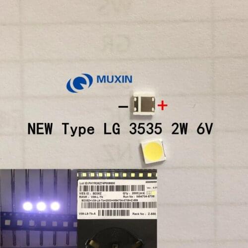 25pcs LG Innotek LED LED Backlight High Power LED 2W 6V 3535 Cool white LCD Backlight for TV TV Application LATWT491RZLZK