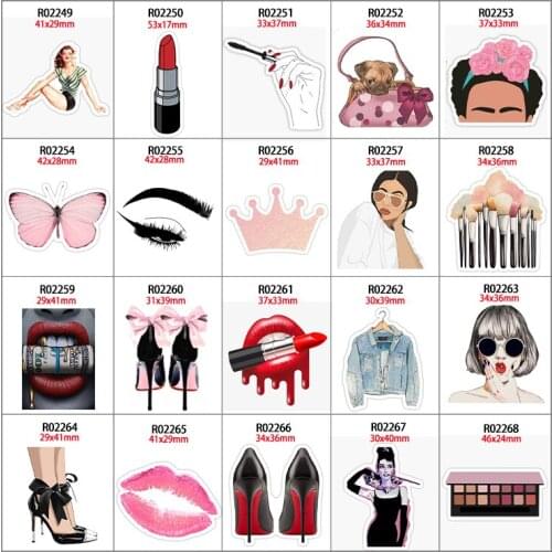 30pcs/lot Fashion Printed Resin Flatback Accessories Phone Case Handamde Earring Decor Material R0224 R0225 R0226